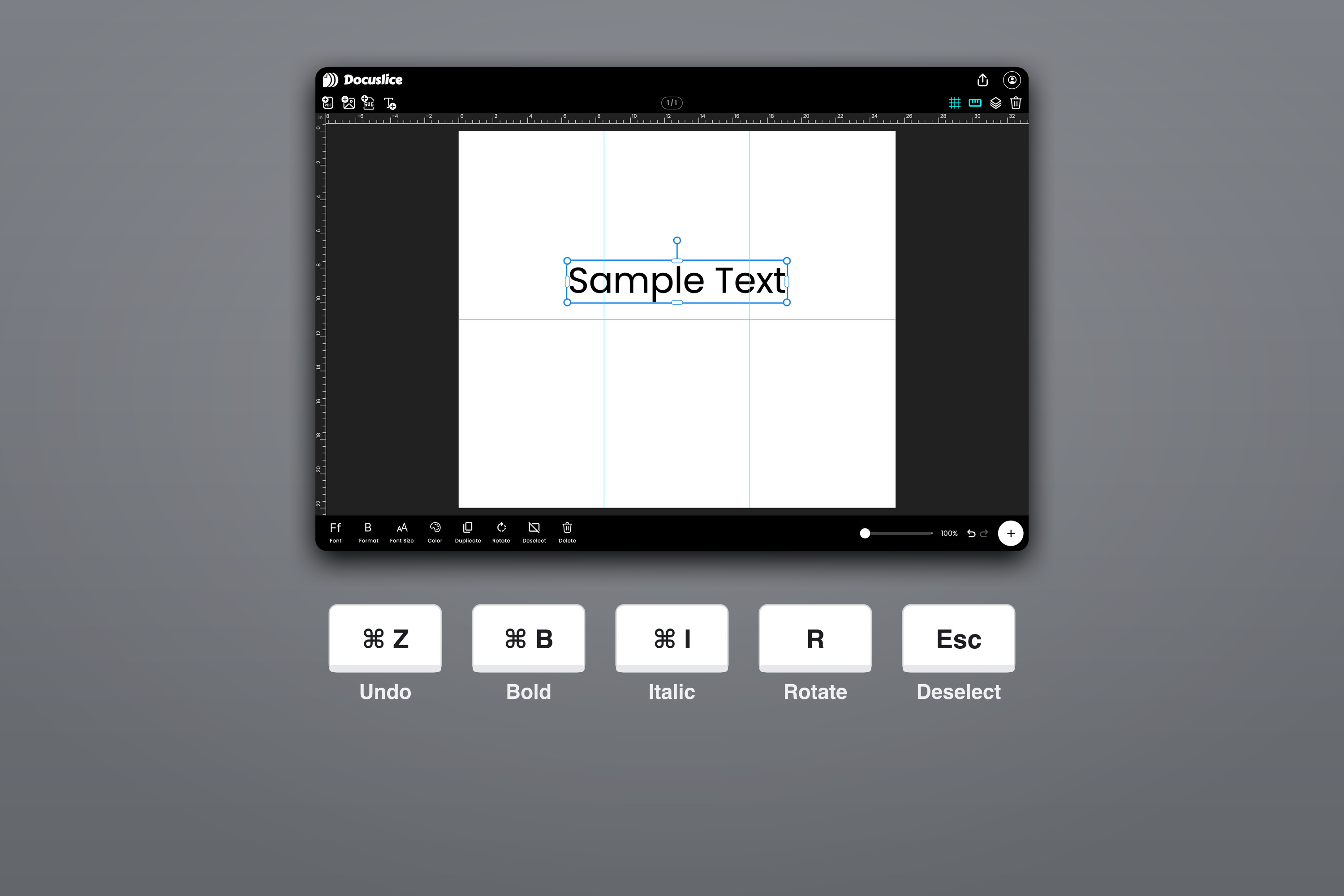 canvas editing keyboard shortcuts